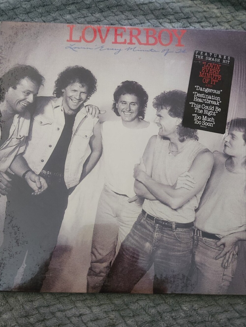 1985 vinyl LP copy of the Loverboy album Lovin' Every Minute of It